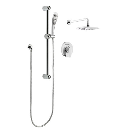 KEENEY MFG Shower Faucet Kit, Polished Chrome, Wall KIT-PUR130CCP